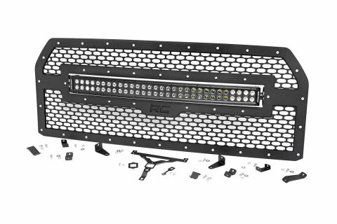 Ford Mesh Grille 30 Inch Dual Row Black Series LED w/Amber DRL 15-17 F-150 Rough Country