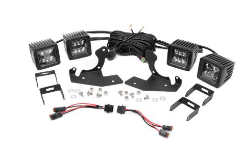 Chevrolet LED Fog Light Kit Black Series 11-14 Silverado HD Rough Country