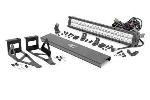 Ford 20 Inch LED Bumper Kit Chrome Series w/White DRL 05-07 F-250/350 Rough Country