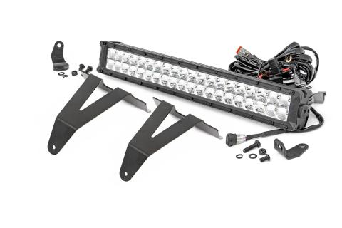 Dodge 20 Inch LED Bumper Kit Chrome Series w/Cool White DRL 19-20 RAM 1500 Rough Country