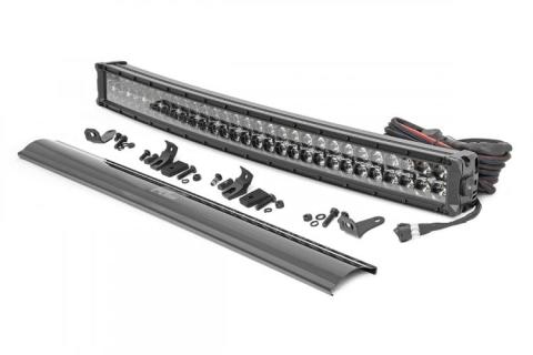 Toyota 30 Inch LED Grille Kit Black Series w/Cool White DRL 14-20 4Runner Rough Country
