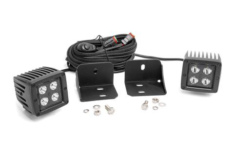Can-Am Defender Rear Facing 2 Inch Black-Series LED Kit 16-20 Defender Rough Country