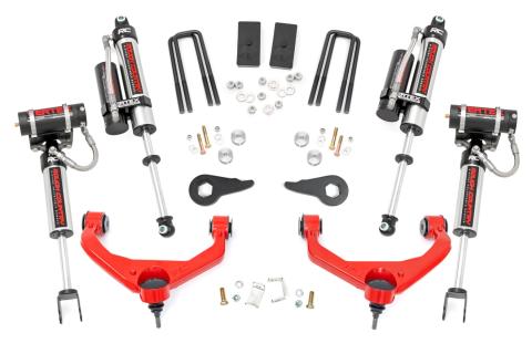 3.5 Inch Lift Kit Vertex w/ Overloads Red Silverado/Sierra 2500HD/3500HD (11-19) Rough Country