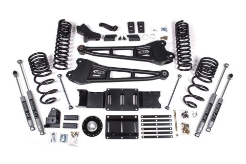 2025 Ram 2500 4WD (Diesel) 6 Inch Radius Arm Suspension Lift Kit, 4.5 Inch Rear Lift, Coil Spring - NX2 Shocks BDS Suspension