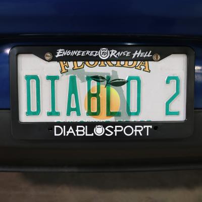 Diablo Sport License Plate Frame Durable plastic license plate frame black DiabloSport