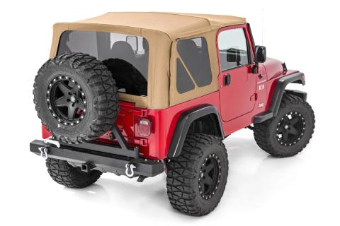Jeep Replacement Soft Top Spice 97-06 TJ Wrangler Half Steel Doors Rough Country