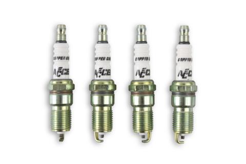 Hp Copper Spark Plug 14MM Thread .708 In Reach Tapered Seat 4 Pack ACCEL