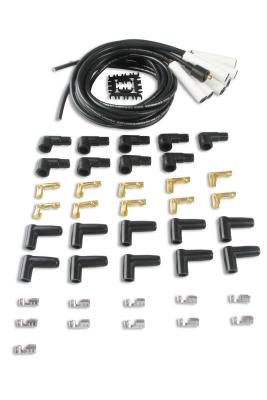 Spark Plug Wire Set Universal 180 Deg White Ceramic Boots These Ceramic Boot Spiral Core Universal Fit Spark Plug Wire Sets Have Straight 180 Degree Boots ACCEL