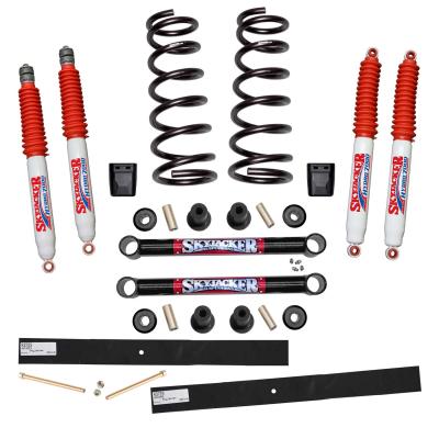 Suspension Lift Kit w/Shock 2-2.5 Inch Lift Incl. Front Coil Spring Rear Add-A-Leafs Lower Links Bump Stops Skyjacker