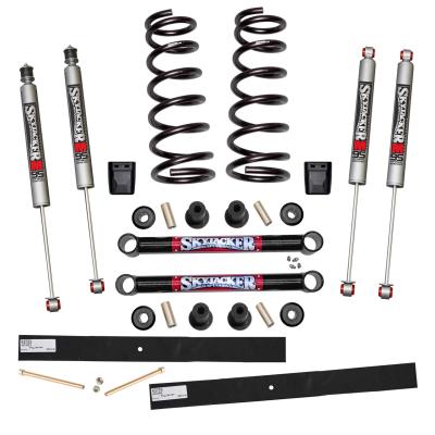 Suspension Lift Kit w/Shock M95 Performance Shocks 2-2.5 Inch Lift Incl. Front Coil Spring Rear Add-A-Leafs Lower Links Bump Stops Skyjacker