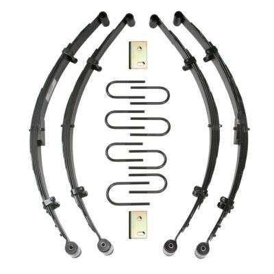Lift Kit 3.5-4 Inch Lift 75-91 Cherokee Includes Front/Rear Leaf Springs Front Bushing Kit Track Bar Relocation Bracket Front/Rear U Bolt Kit Skyjacker