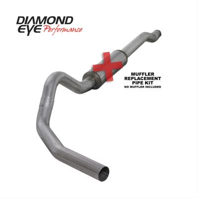 Cat Back Exhaust System For 03-07 Ford F250/F350 Superduty 6.0L 4 Inch No Muffler Single Pass Aluminized Diamond Eye