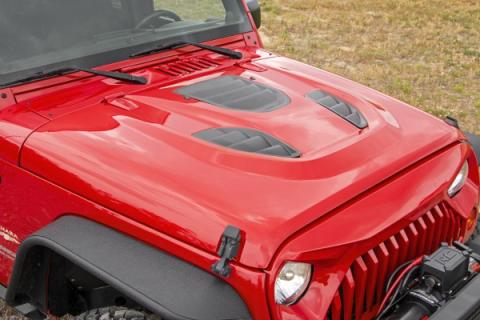 Jeep Vented Performance Hood 07-18 Wrangler JK Rough Country
