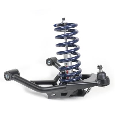 Front Lower Strongarms For 1967-1969 Camaro and Firebird For Use W/ Stock Style Spring Pair Of Tubular Control Arms W/ Ball Joints Delrin Bushings Spring Spacers And Bump StopsPowder Coated Satin Black Ridetech
