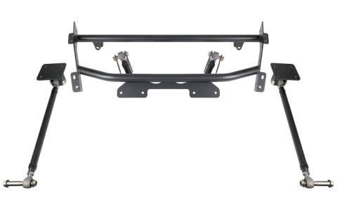 Bolt-On 4-Link W/ Double Adjustable Bars For 1973-1974 Nova R-Joints Bars Bolt-On Cradle Axle Brackets And Hardware Powder Coated Black For Use W/ Shockwaves Or Coil-Overs Sold Separately Ridetech