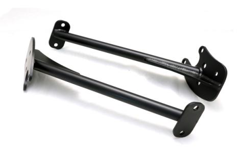 Front Frame Braces For 1973-1987 C10 Pair Of Braces And Hardware Powder Coated Satin Black Ridetech