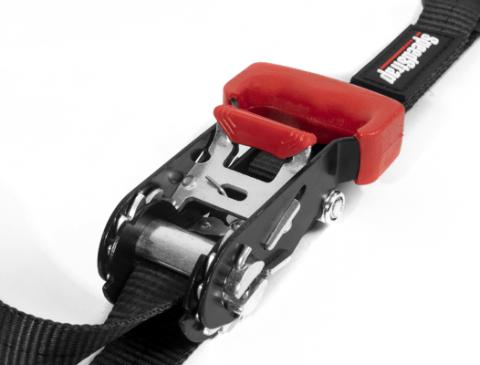1 Inch x 15' Ratchet Tie Down w/ Snap 'S' Hooks and Soft Tie 2 Pack Black SpeedStrap