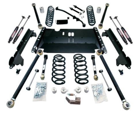 97-06 Jeep Wrangler TJ SWB 3 Inch Enduro LCG Long Arm Suspension System &amp; 9550 VSS Twin-Tube Shocks TeraFlex