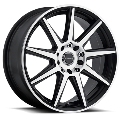 Aluminum Wheels 16x7 Storm 144M Machined Spoke-Machined Outer Lip Satin Black 40 Offset 4 on 100/4 on 108 Bolt Pattern 72.52 Bore Raceline