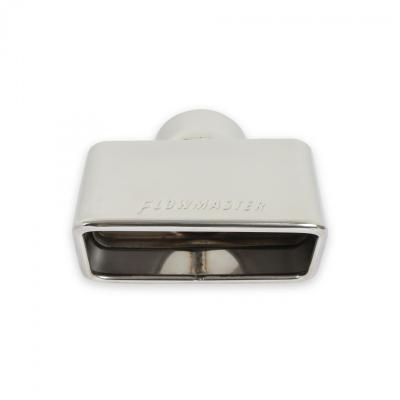 Exhaust Tip Exhaust Tip 3.0 X 5.5 Polished Angle Rolled Edge Fits 2.5 Inch Tubing Flowmaster