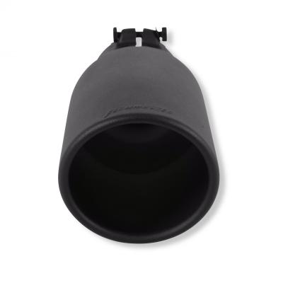 Exhaust Tip Exhaust Tip 5.0 Inch Black Angle Cut Fits 3.5 Inch Tubing, 12.00-In Long Clamp On Flowmaster