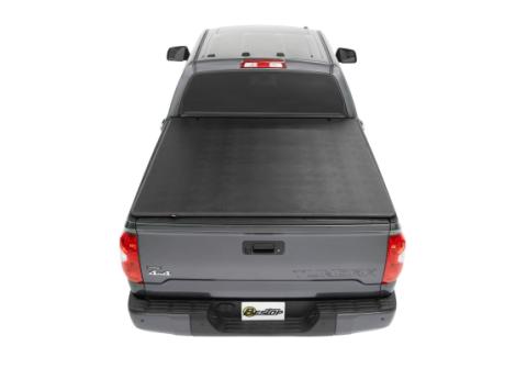 Soft Tri-Fold Tonneau Cover EZ-Fold For Toyota 2005-2024 Tacoma 6.0 Foot Black Tailgate Spoiler Not Included Bestop