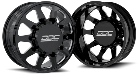 Dually Wheels The Ten Forged 22x8.25 8x165 Black/Mill 94-18 Dodge Ram 3500 92-10 Silverado/Sierra 3500 87-97 Ford F-350 DDC Wheels