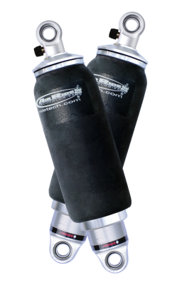 Rear HQ Shockwaves 8000 Series W/ 4.1 Inch Stroke, 1.7 Inch Eye Pair Of Rebound Adjustable Shock waves 5 Inch Rolling Sleeve W/ 1/4 Inch Fittings And Bearing Spacers 1/2 Inch And 5/8 Inch 10.75 Inch X 14.25 Inch W/ A 12.5 -12.75 Inch Ride Height Ridetech