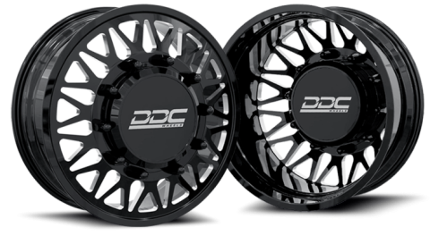 Dually Wheels The Mesh Forged 22x8.25 10x225 Black/Mill 05-10 Ford 15-25 F-450/F-550 Dodge Ram 08-25 4500/5500 DDC Wheels