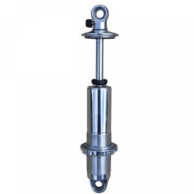 Polished HQ Coil-Over Shock W/ 6.9 Inch Stroke And 2 Inch Stud Mount Universal 1 Rebound Adjustable Shock Spring Mounts Delrin Spring Washers And Bearing Spacers 1/2 Inch And 5/8 Inch 13.4 Inch X 20.3 Inch W/ A 16.5 -17.5 Inch Ride Height Ridetech