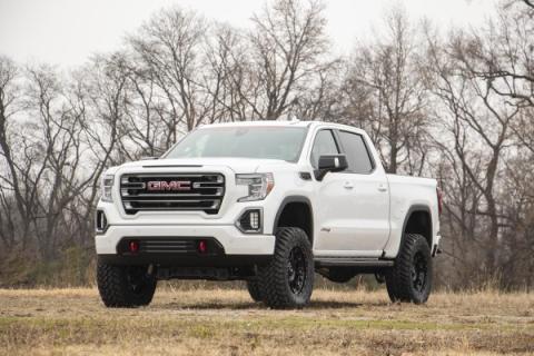 4 Inch Suspension Lift Kit Strut Spacers &amp; V2 Shocks 19 Silverado/Sierra 1500 Trailboss/AT4 4WD Rough Country