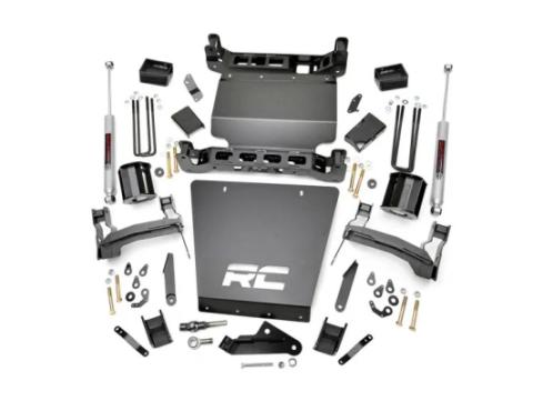 5 Inch Suspension Lift Kit w/N3 Struts &amp; V2 Shocks 14-18 Silverado/Sierra 1500 4WD Rough Country