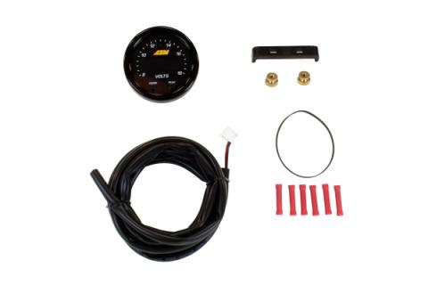 X-Series Voltage Gauge Kit 8-18 Volts / Black Bezel and Volts Faceplate AEM Electronics