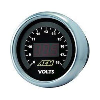 Classic Digital Volt Gauge Kit 8-18 Volts AEM Electronics