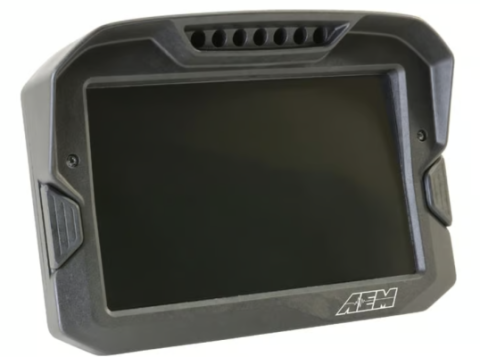 CD-7LG Carbon Logging Display with Internal GPS 7-inch diagonal screen, carbon fiber enclosure, GPS antenna and wiring harness included AEM Electronics