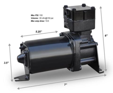 Thomas Air Compressor Model 319 Mounting Clamp Air Fittings And Fuse Holder W/ 20 Amp Fuse Ridetech