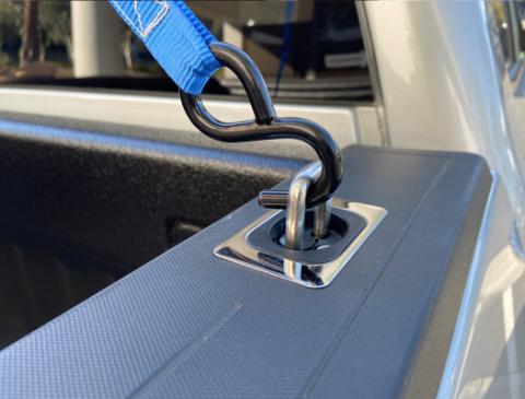 Gunmetal Flush Fit Retractable Tie-Down Anchors 2014 + Silverado/Sierra 1500/2500/3500 Bullring
