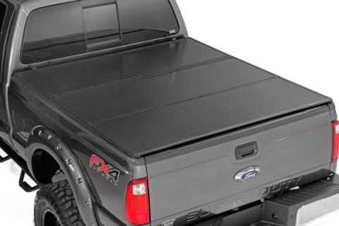 Hard Folding Bed Cover 6.7 Ft Bed 17-21 Ford Super Duty 2WD/4WD Rough Country
