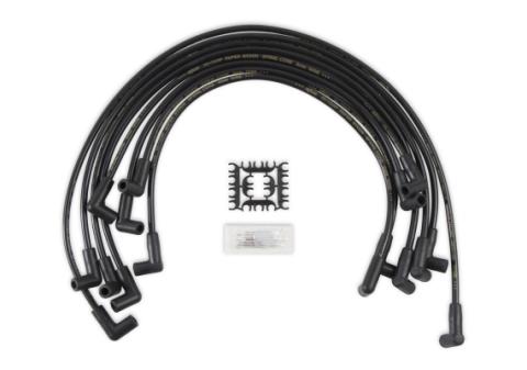 8MM Super Stock 500 Ohms/Ft Sprial Core Custom Black Wire Sbc 1974-1988 V8 Hei ACCEL
