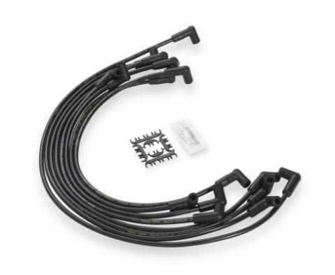 8MM Super Stock 500 Ohms/Ft Sprial Core Custom Black Wire Sbc 1974-1988 V8 Hei ACCEL