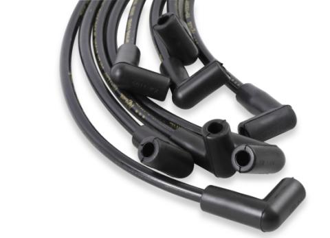 8MM Super Stock 500 Ohms/Ft Sprial Core Custom Black Wire Sbc 1974-1988 V8 Hei ACCEL