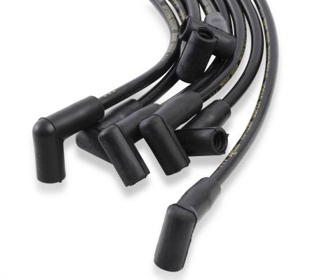 8MM Super Stock 500 Ohms/Ft Sprial Core Custom Black Wire Sbc 1974-1988 V8 Hei ACCEL