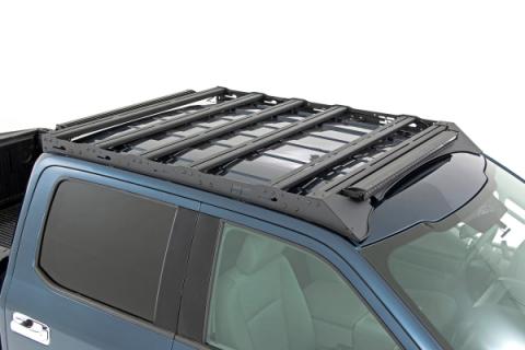 Ford Roof Rack System w/Front Facing 40 Inch Single Row Black Series LED Light Bar 15-18 Ford F-150 2WD/4WD Rough Country