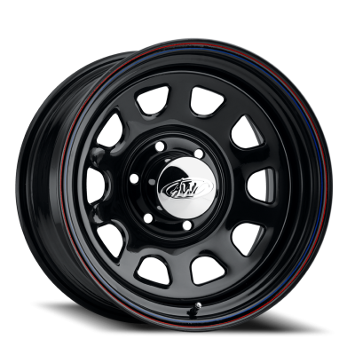 Steel Wheels 17x8 51 Black Daytona Black 5 On 139.7  Bolt Pattern 6 Offset Allied Wheels