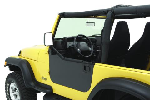 HighRock 4x4 Element Door Enclosure Panels For Jeep 1976-1986 CJ7 Front Black Bestop