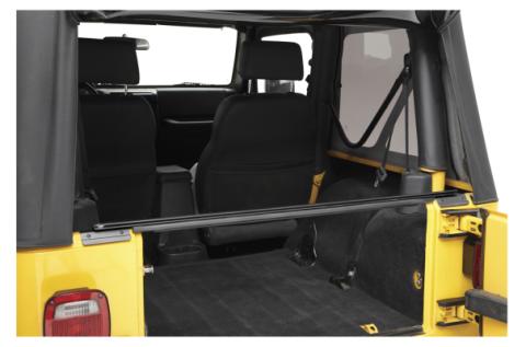 Jeep Tailgate Bar For Jeep 1997-2006 Wrangler TJ Compatible with Trektop Classic Black Bestop