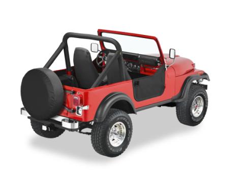 Lower Fabric Half Doors For Jeep 1976-1983 CJ5 Black Crush Bestop