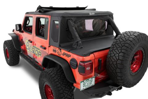 Jeep Wrangler Halftop Soft Tops For Jeep 2018-2023 Wrangler JL 4 Door Black Diamond Bestop