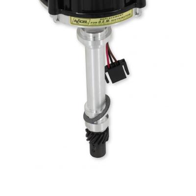Ready To Run Distributor GM Hei No Coil Chevrolet V8 Black Cap ACCEL