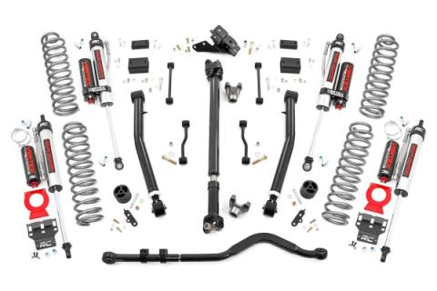 3.5 Inch Jeep Suspension Lift Kit Vertex Reservoir Stage 2 Coils &amp; Adj. Control Arms 18-20 Wrangler JL Rough Country